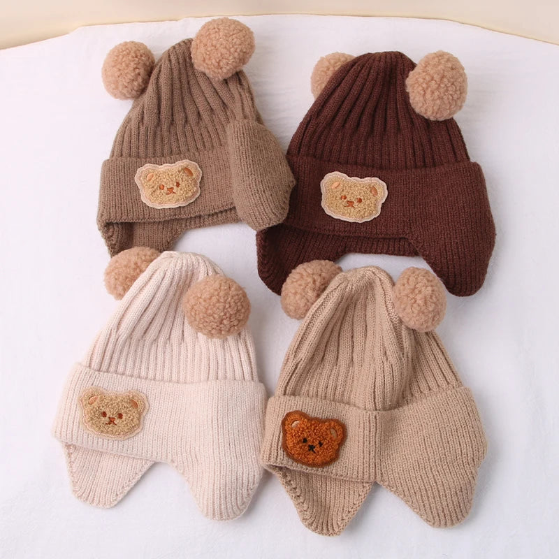 Snuggle Bear Baby Beanies